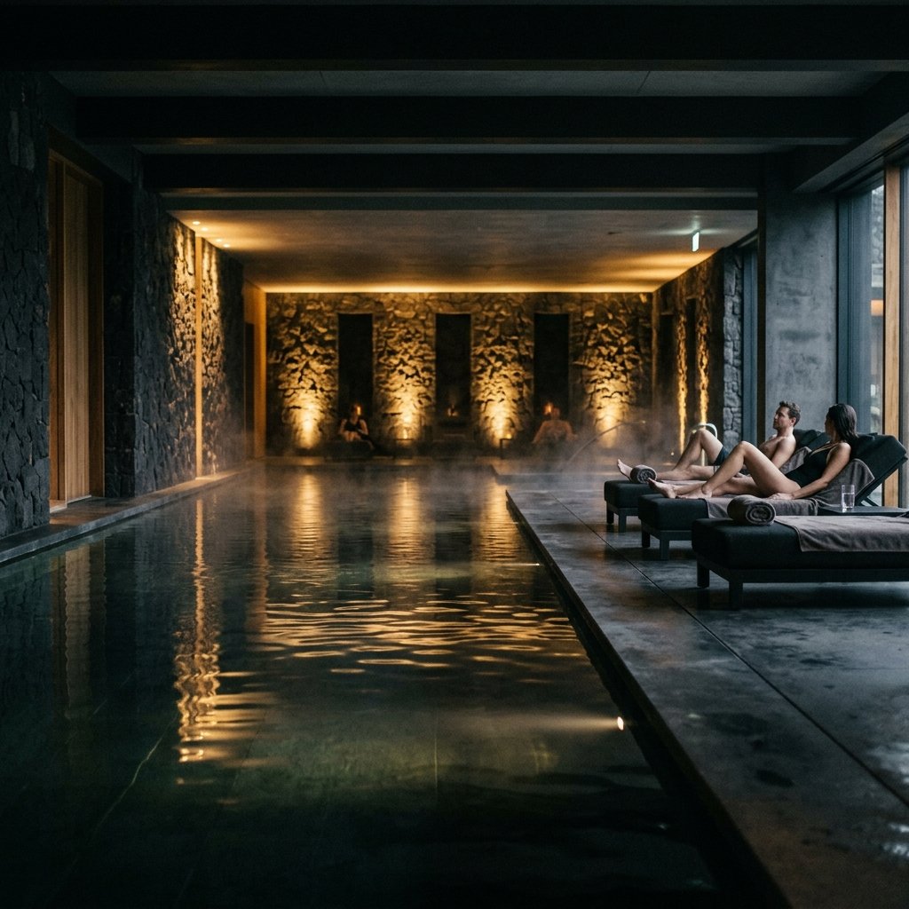 Completed Luxury Sanctuary reflection pool
